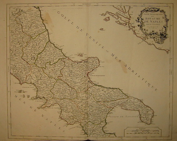 Santini Paolo (1729-1793) Partie Septentrionale du Royaume de Naples 1779 Venezia